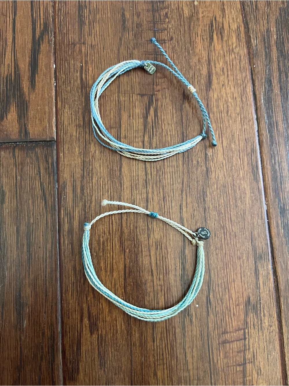 Pura Vida Aqua and Cream Cord Bracelet Duo